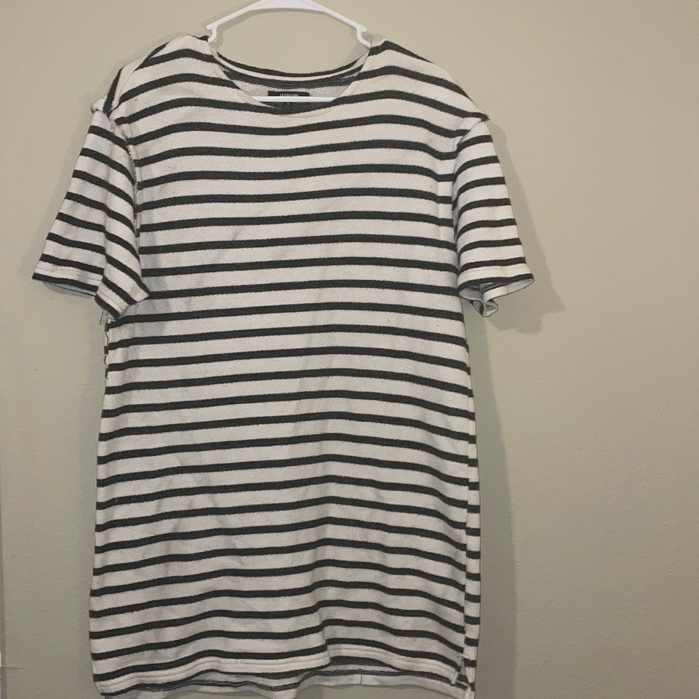 Black and white striped tshirt dress